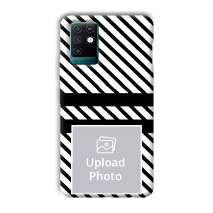White Black Customized Printed Back Cover for Infinix Note 10