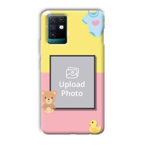 Teddy Bear Baby Design Customized Printed Back Cover for Infinix Note 10