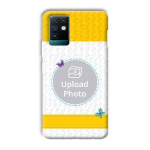 Butterflies & Yellow Customized Printed Back Cover for Infinix Note 10