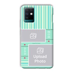 Mom Dad Customized Printed Back Cover for Infinix Note 10