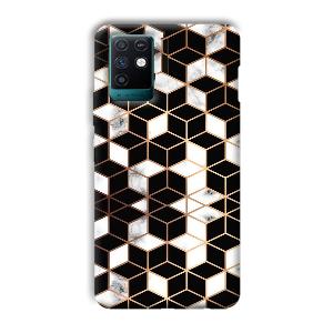 Black Cubes Phone Customized Printed Back Cover for Infinix Note 10