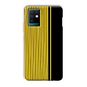 Yellow Black Design Phone Customized Printed Back Cover for Infinix Note 10