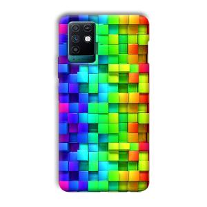 Square Blocks Phone Customized Printed Back Cover for Infinix Note 10