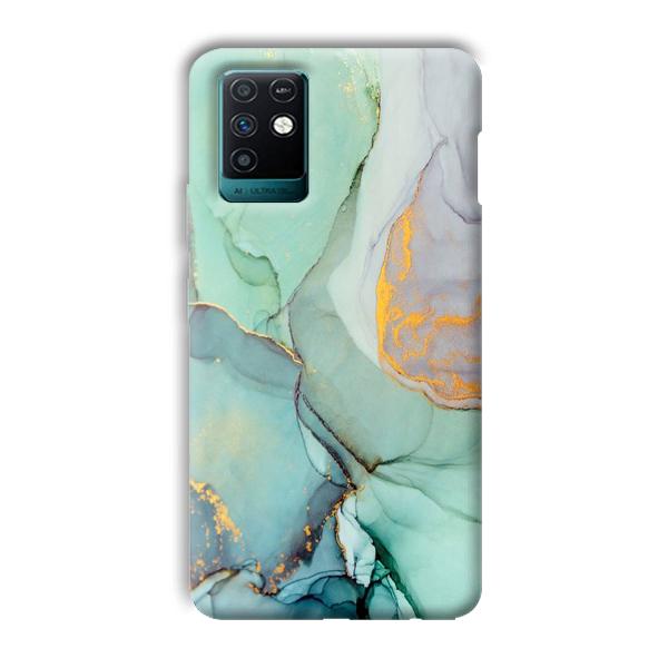 Green Marble Phone Customized Printed Back Cover for Infinix Note 10