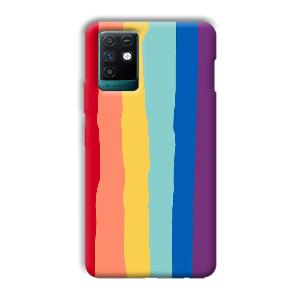 Vertical Paint Phone Customized Printed Back Cover for Infinix Note 10