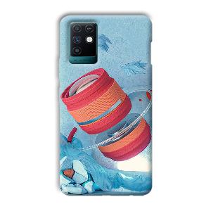 Blue Design Phone Customized Printed Back Cover for Infinix Note 10