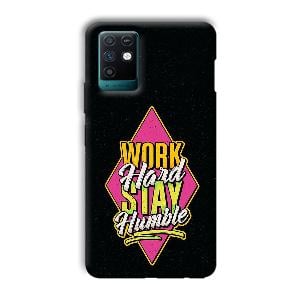 Work Hard Quote Phone Customized Printed Back Cover for Infinix Note 10