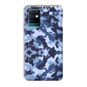 Blue Patterns Phone Customized Printed Back Cover for Infinix Note 10