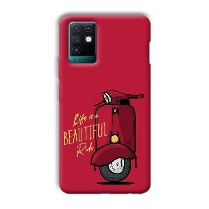 Life is Beautiful  Phone Customized Printed Back Cover for Infinix Note 10