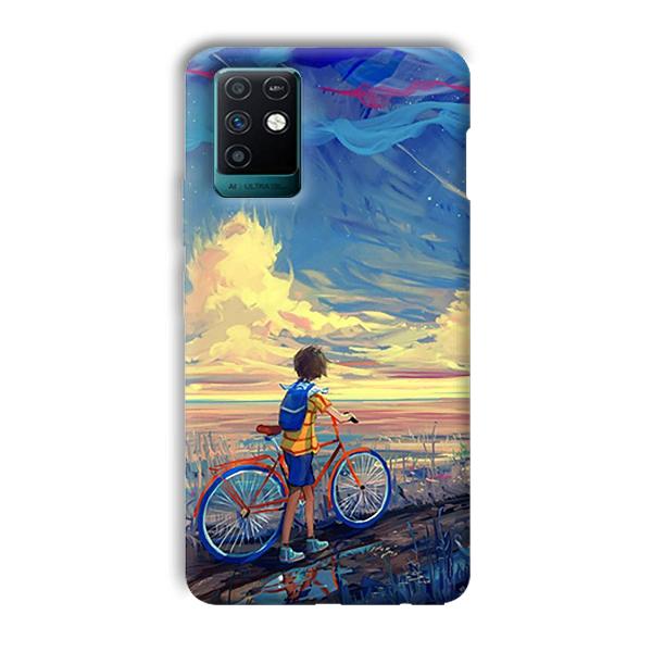 Boy & Sunset Phone Customized Printed Back Cover for Infinix Note 10