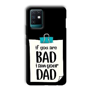 Dad Quote Phone Customized Printed Back Cover for Infinix Note 10