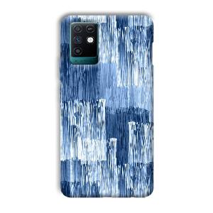 Blue White Lines Phone Customized Printed Back Cover for Infinix Note 10