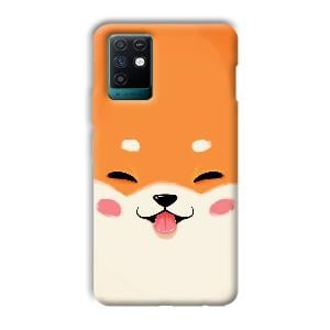 Smiley Cat Phone Customized Printed Back Cover for Infinix Note 10