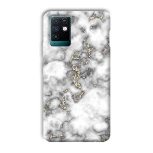 Grey White Design Phone Customized Printed Back Cover for Infinix Note 10