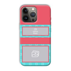 Blue Pink Customized Printed Back Cover for Apple iPhone 13 Pro