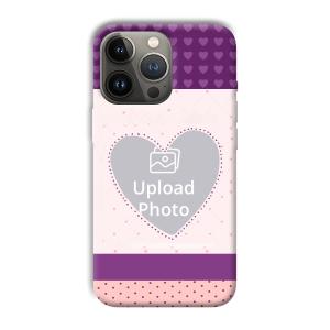Purple Hearts Customized Printed Back Cover for Apple iPhone 13 Pro Max