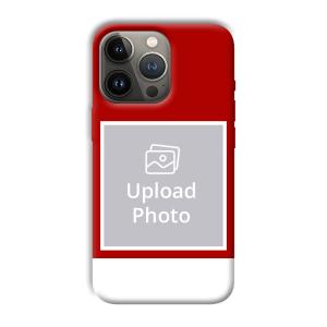 Red & White Customized Printed Back Cover for Apple iPhone 13 Pro