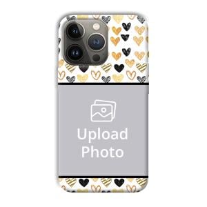 Small Hearts Customized Printed Back Cover for Apple iPhone 13 Pro
