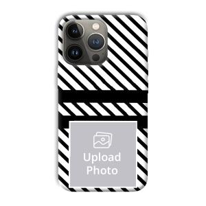 White Black Customized Printed Back Cover for Apple iPhone 13 Pro