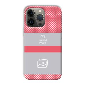 Pink Polka Customized Printed Back Cover for Apple iPhone 13 Pro