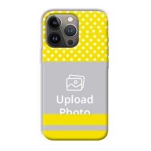 White & Yellow Customized Printed Back Cover for Apple iPhone 13 Pro Max