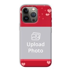 Red Pink  Customized Printed Back Cover for Apple iPhone 13 Pro