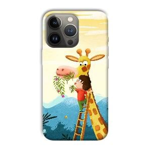 Giraffe & The Boy Phone Customized Printed Back Cover for Apple iPhone 13 Pro Max