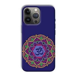 Blue Om Design Phone Customized Printed Back Cover for Apple iPhone 13 Pro
