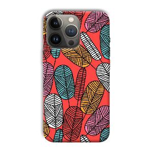 Lines and Leaves Phone Customized Printed Back Cover for Apple iPhone 13 Pro Max