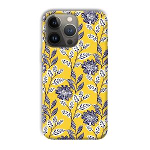 Yellow Fabric Design Phone Customized Printed Back Cover for Apple iPhone 13 Pro