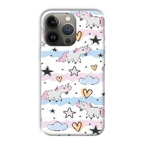 Unicorn Pattern Phone Customized Printed Back Cover for Apple iPhone 13 Pro