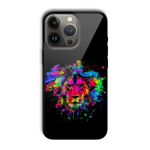 Colorful Lion Customized Printed Glass Back Cover for Apple iPhone 13 Pro