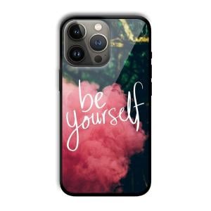 Be Yourself Customized Printed Glass Back Cover for Apple iPhone 13 Pro
