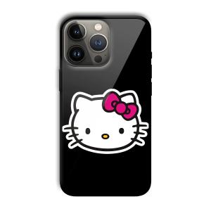 Cute Kitty Customized Printed Glass Back Cover for Apple iPhone 13 Pro Max