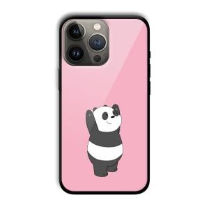 Pink Panda Customized Printed Glass Back Cover for Apple iPhone 13 Pro