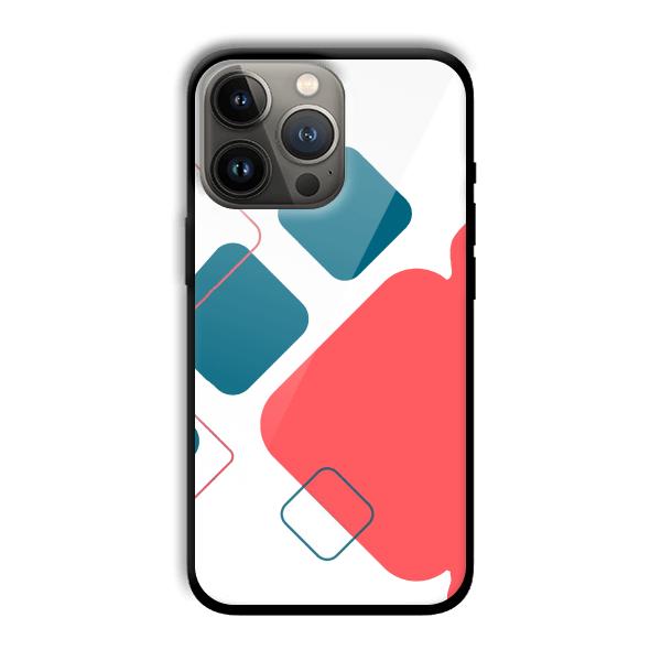 Abstract Squares Customized Printed Glass Back Cover for Apple