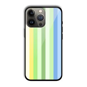 Green and Blue Customized Printed Glass Back Cover for Apple iPhone 13 Pro