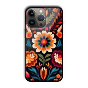 Flowers Customized Printed Glass Back Cover for Apple iPhone 13 Pro