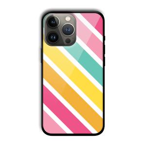 Solid Stripes Customized Printed Glass Back Cover for Apple