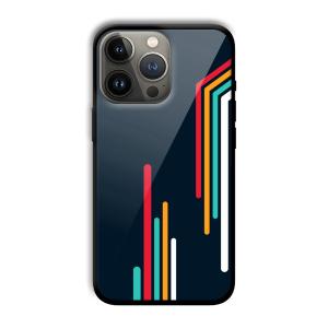 Colorful Stripes Customized Printed Glass Back Cover for Apple iPhone 13 Pro