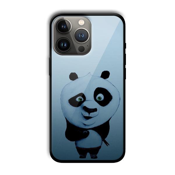 Cute Panda Customized Printed Glass Back Cover for Apple