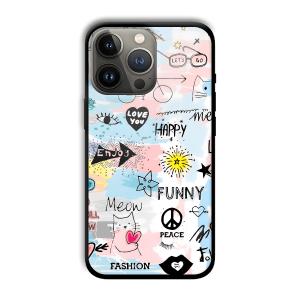 Illustrations Customized Printed Glass Back Cover for Apple