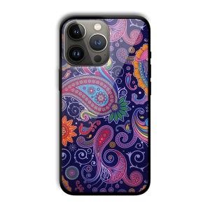 Purple Art Customized Printed Glass Back Cover for Apple iPhone 13 Pro