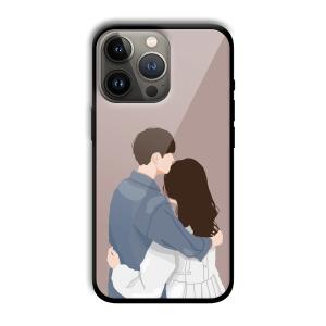 Cute Couple Customized Printed Glass Back Cover for Apple