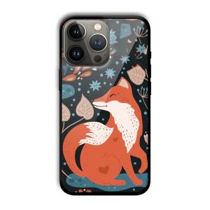 Cute Fox Customized Printed Glass Back Cover for Apple iPhone 13 Pro