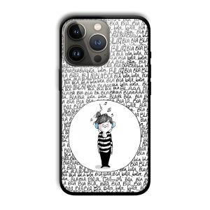 Bla Bla Customized Printed Glass Back Cover for Apple iPhone 13 Pro Max