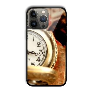 Golden Watch Customized Printed Glass Back Cover for Apple
