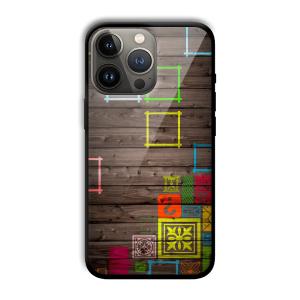 Wooden Pattern Customized Printed Glass Back Cover for Apple iPhone 13 Pro
