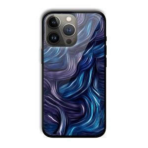 Blue Waves Customized Printed Glass Back Cover for Apple