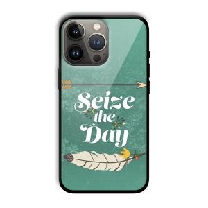 Seize the Day Customized Printed Glass Back Cover for Apple iPhone 13 Pro